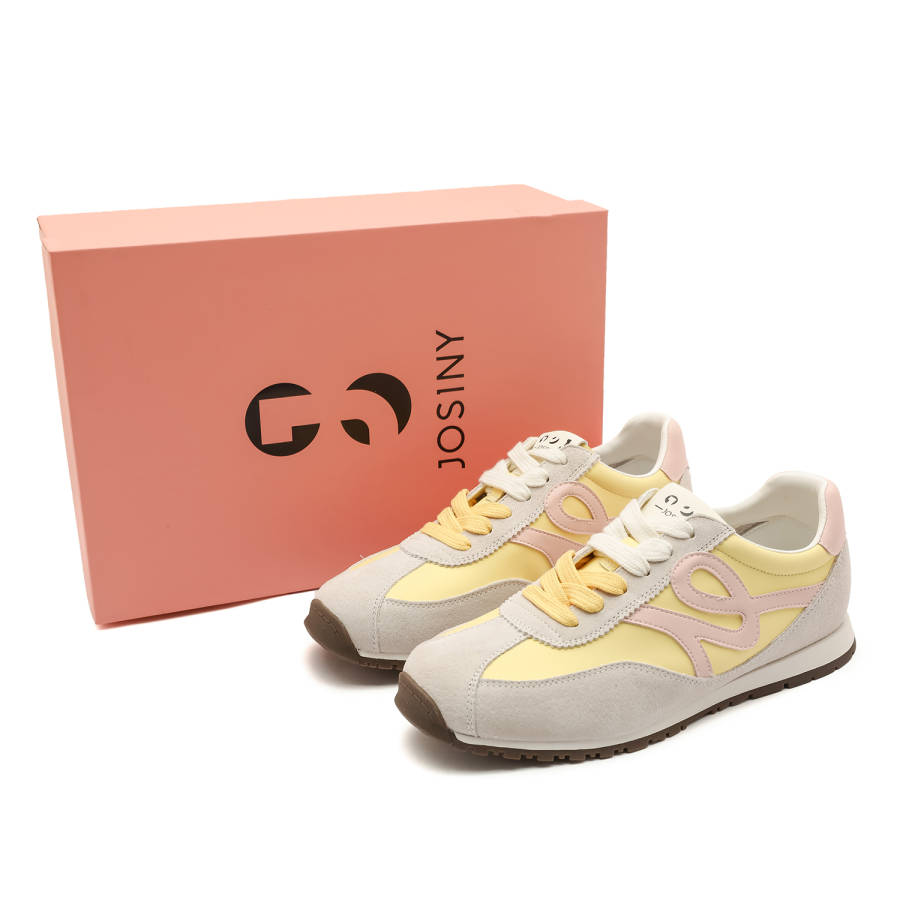 JOSINY Synthetic Leather Casual Shoes Women's Yellow