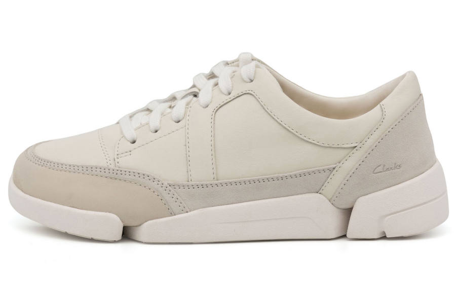 Clarks Trigenic Collection Cow Leather Low top Casual Shoes Women's White