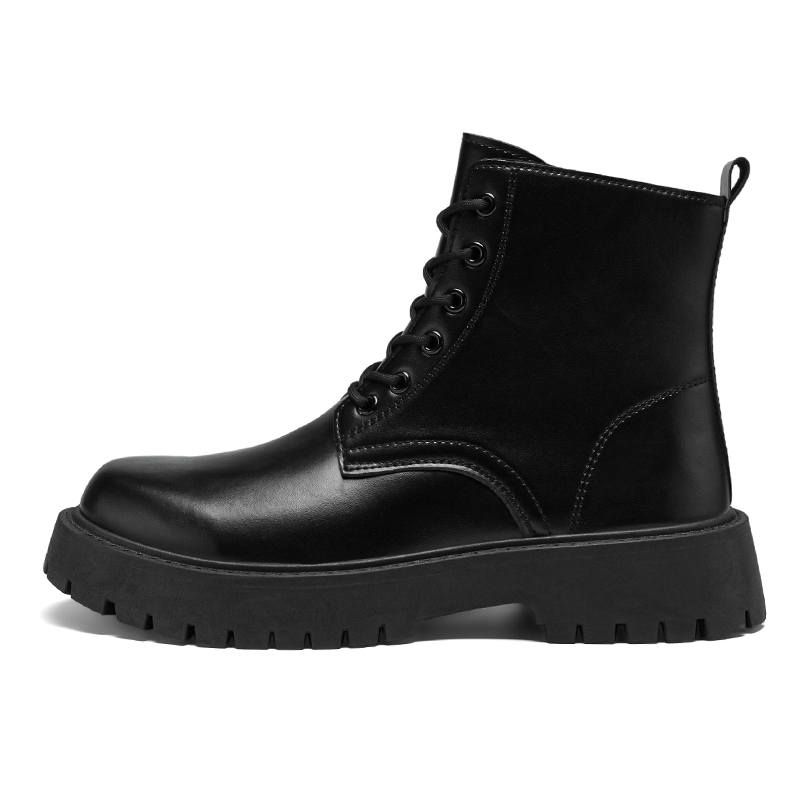 GONGNIUMEILI Short Combat Boots Men's Black