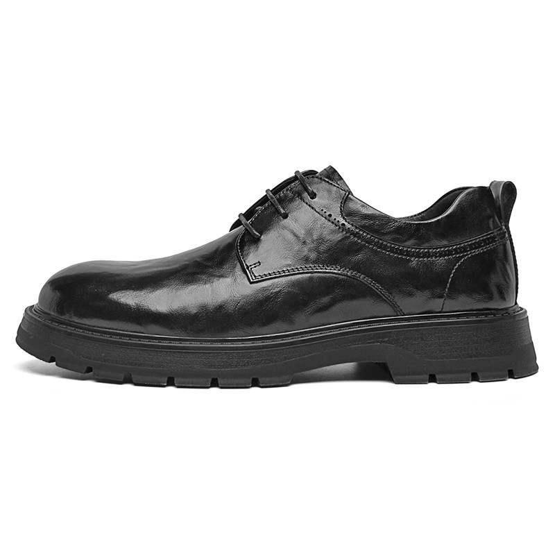 SEPTWOLVES Top Grain Cow Leather Dress Shoes Men's Black