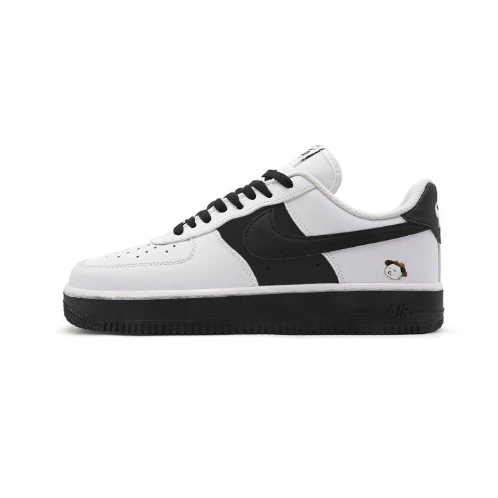 Nike Nike Air Force 1 Capybara Lurp Leather Slip Resistant Low top Skateboard Shoes Men's Black White