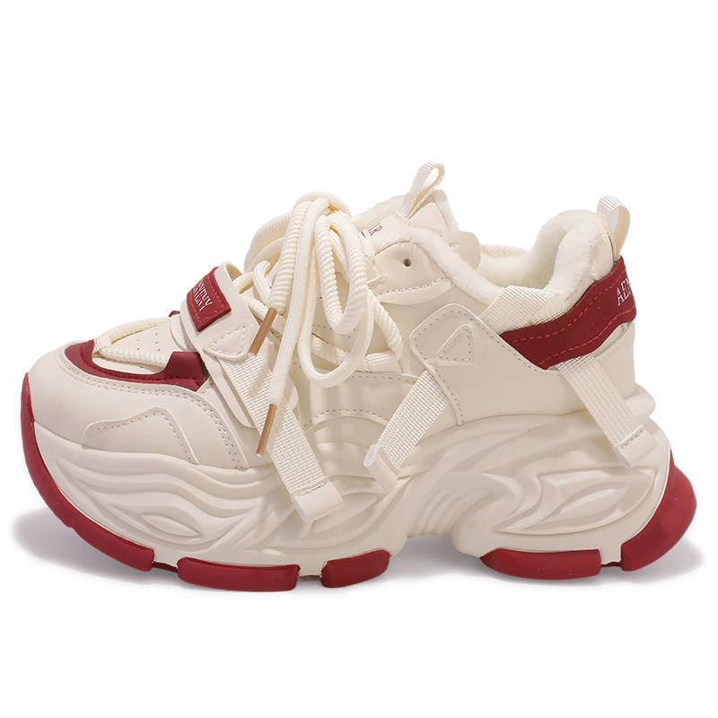 SNXR Low top Chunky Sneakers Women's Beige Red