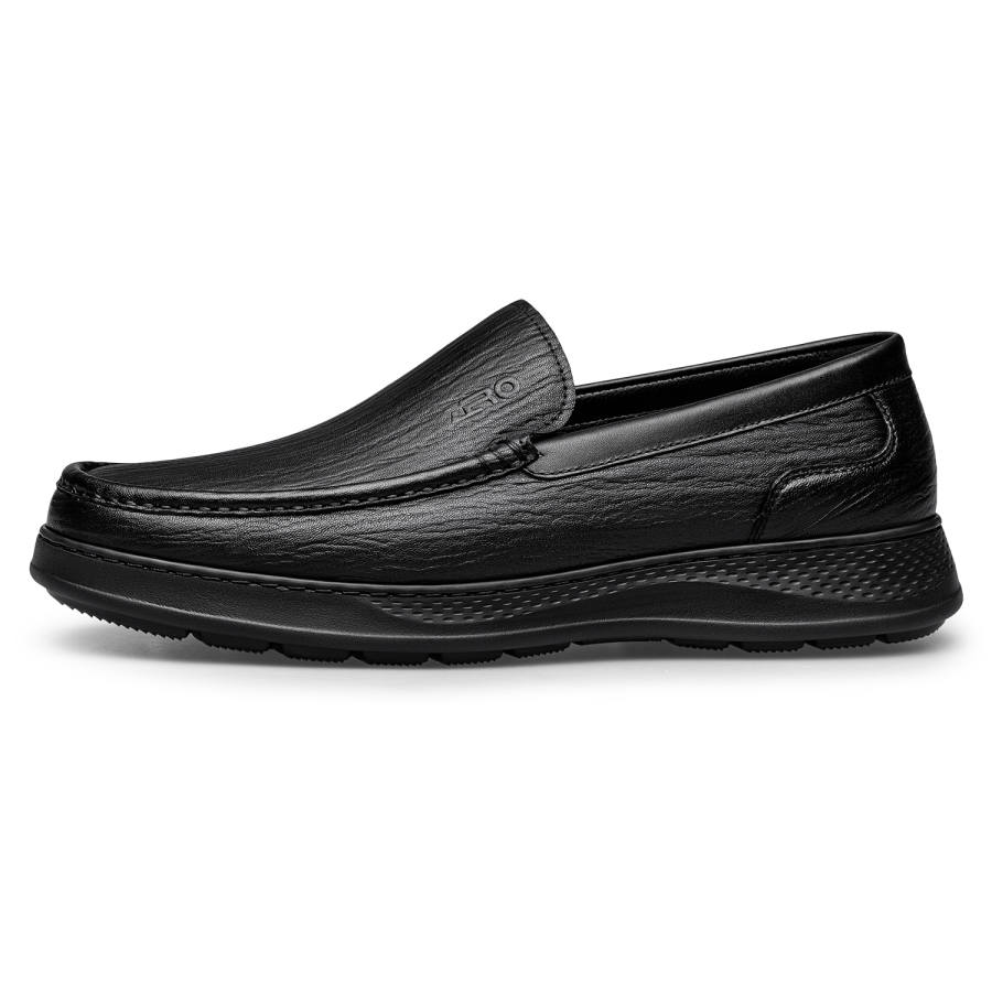 ZRO Casual Leather Shoes Men's Low Top Black/Brown