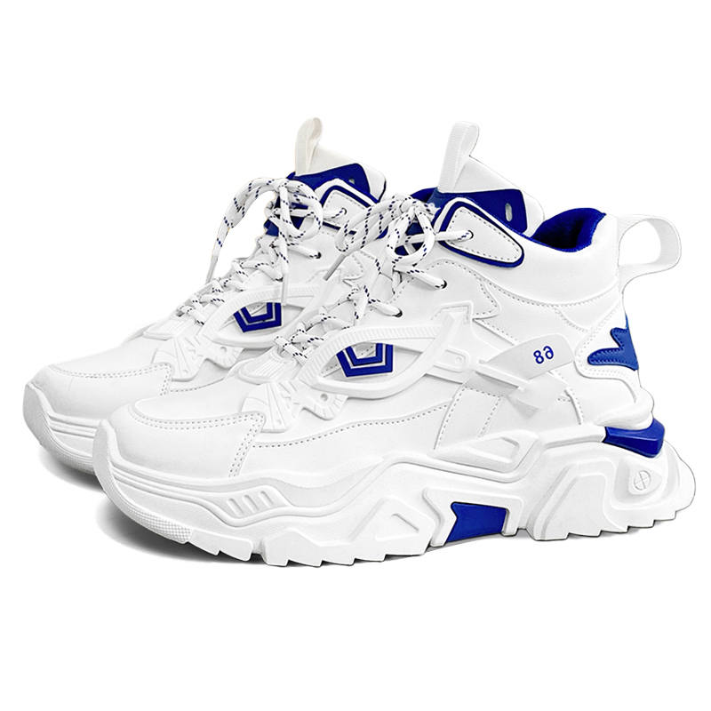 Colorful Creations Microfiber Leather Abrasion Resistant Lightweight Height Increasing High top Chunky Sneakers Men's