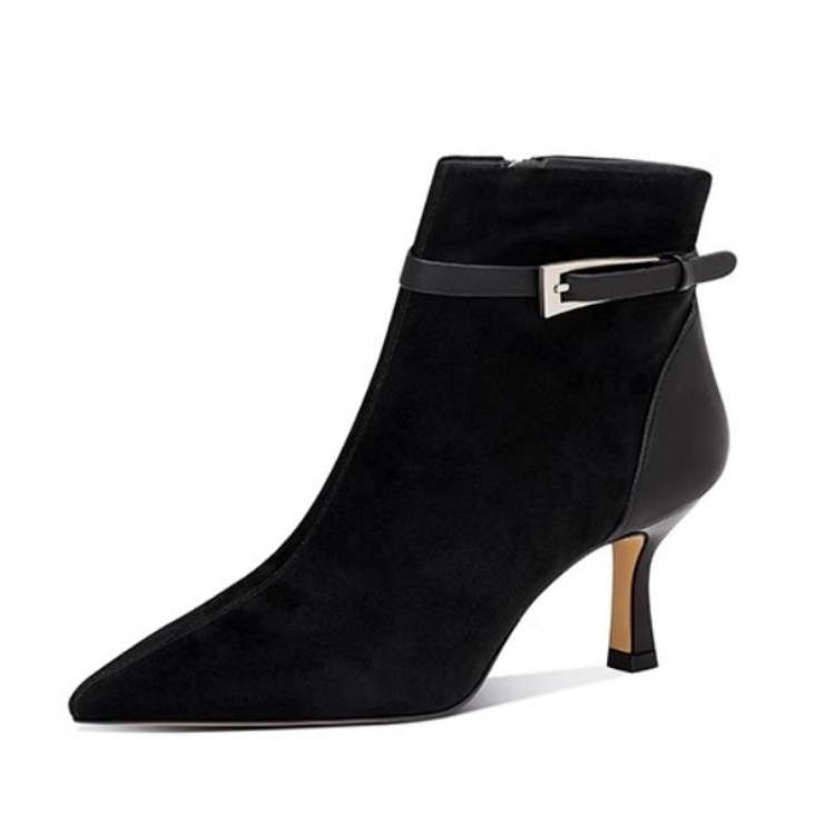 JESSICA SOPHIA Sheepskin Ankle Boots 6CM Women's