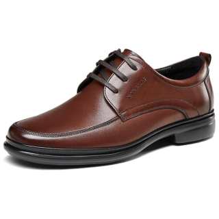 KANGNAI Men's Casual Shoes Men's Low Top Black/Brown