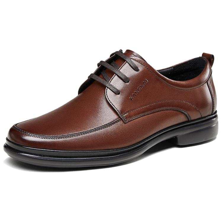 KANGNAI Men's Casual Shoes Men's Low Top Black/Brown