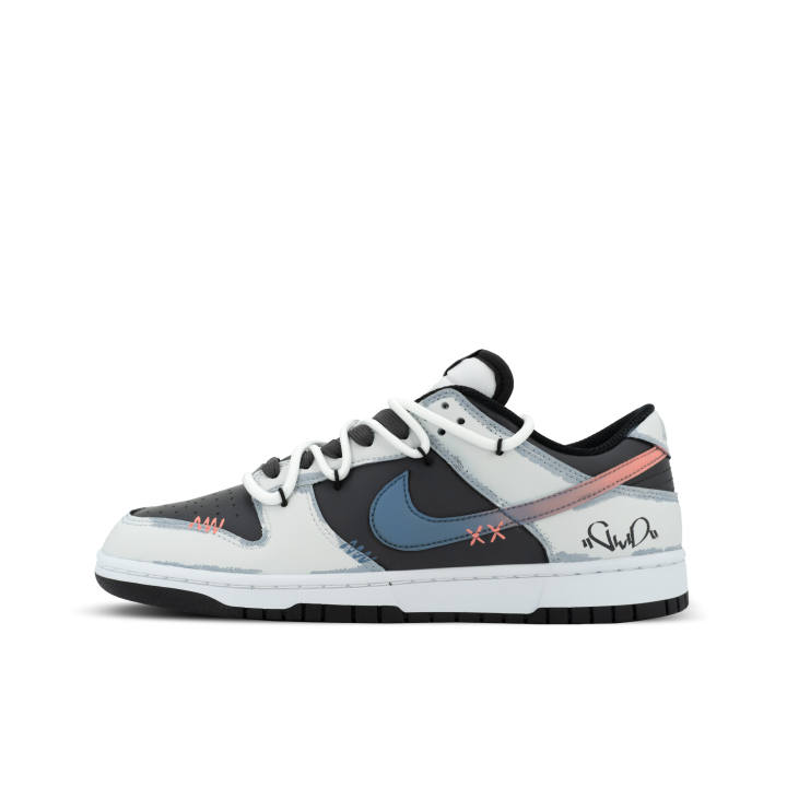 Nike Nike Dunk Orangutan Mischief XJDD Cyber Car Leather Low top Skateboard Shoes Unisex Black Gray