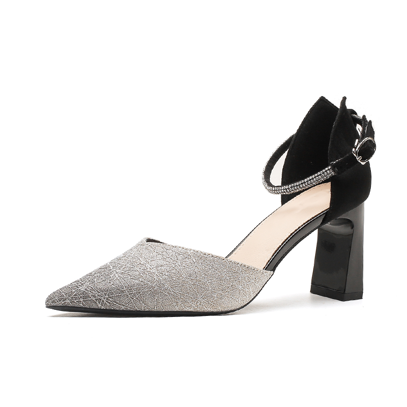 Zubumei Suede Chunky Heel High Heels Women's