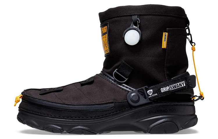 Crocs x GRIPSWANY X Atmos Classic Clog Classic Clog Plaid Thermal Abrasion Resistant Slip Resistant Short Snow Boots