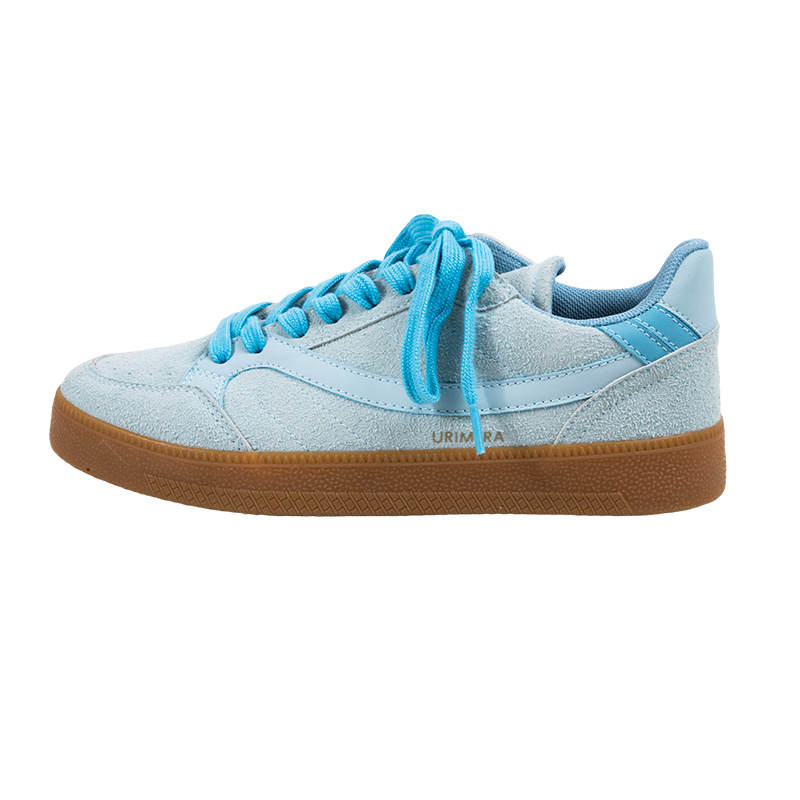 URIMERA Trendy Summer Blue Cow Suede Abrasion Resistant Lightweight Wear resistant And Lightweight Low top