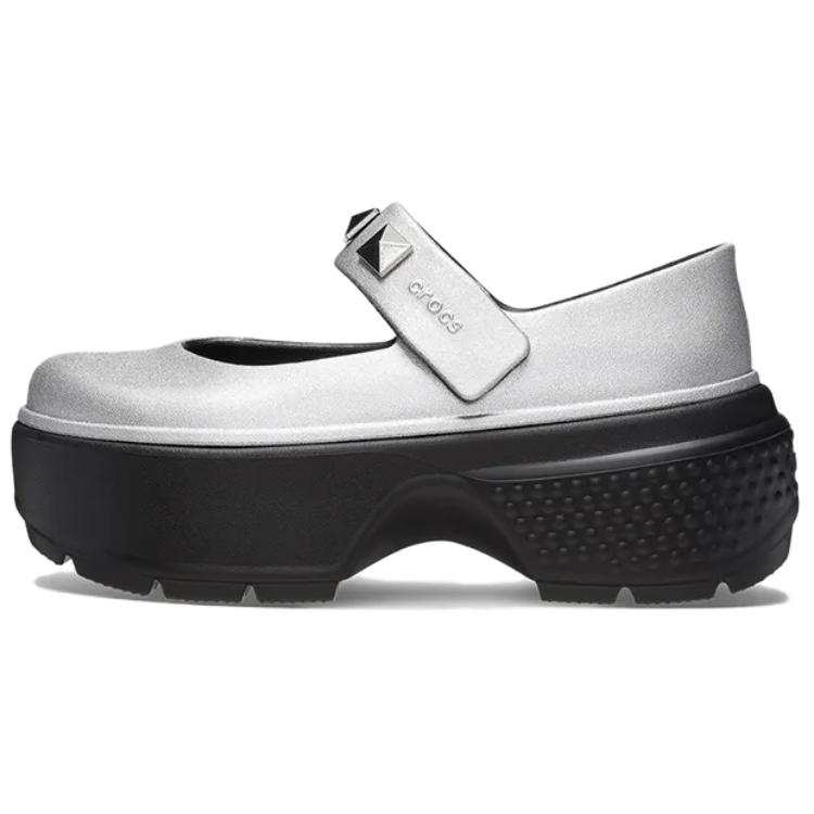 Crocs Crocs Platform Mary Jane Shoes Unisex Silver