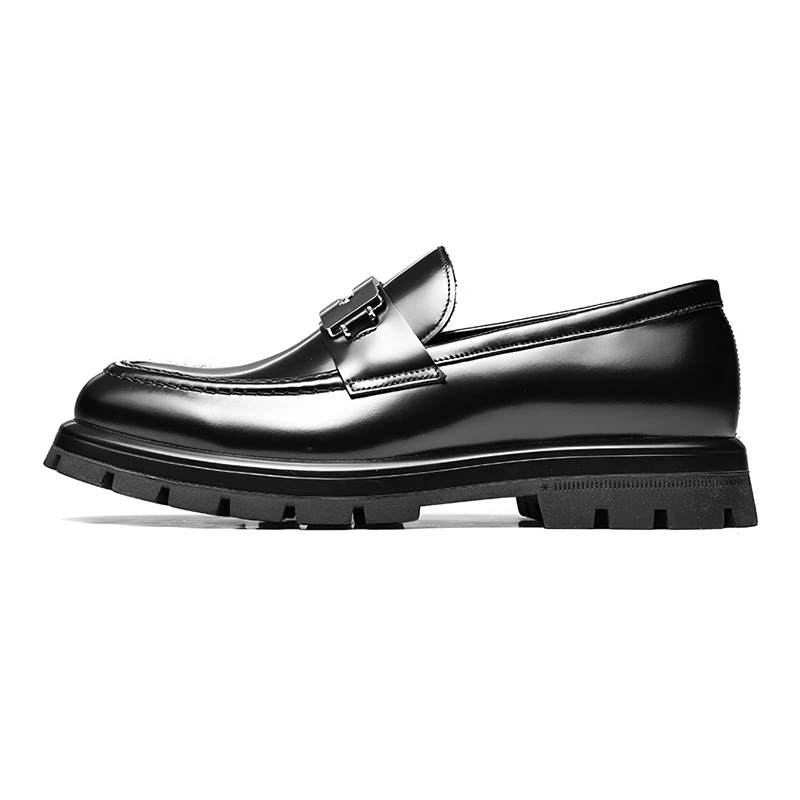 Bansley Top Grain Cow Leather Casual Shoes Men's Black
