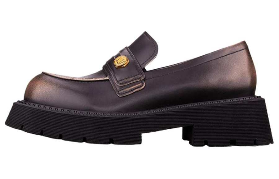 NEEDLE STUDIO Loafers 5CM Women's Black