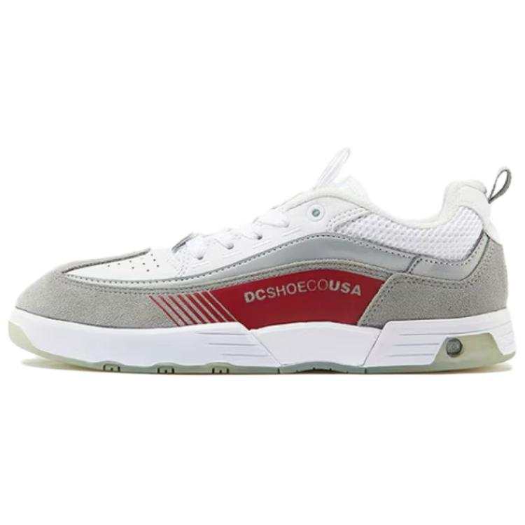 DCSHOES DC Shoes DC LEGACY SLIM Cow Split Leather Low top Skateboard Shoes Men's Gray White