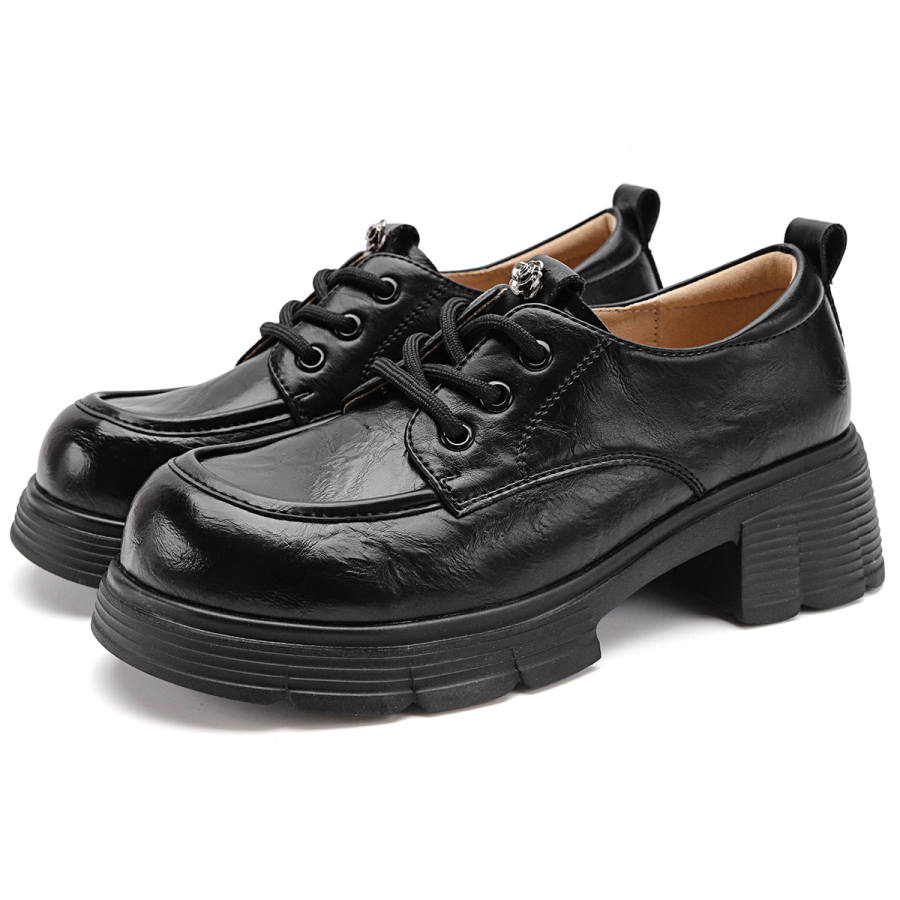 D:FUSE SCANDINAVIA D FUSE SCANDINAVIA Cow Split Leather Casual Shoes Women's Black