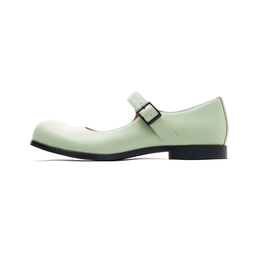 HOVANKI Top Grain Cow Leather Dupa Mary Jane Mary Jane Shoes Unisex Mint Green