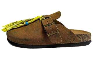 Arizona Love Suede Closed Toe Slippers Women's Brown