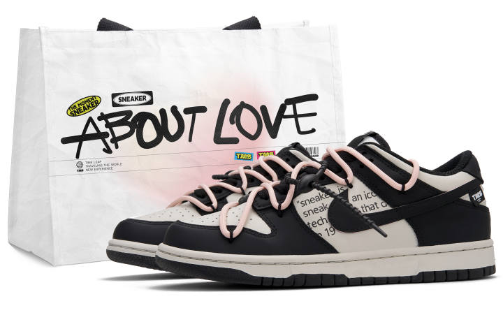 Nike Nike Dunk Black Pink Time A Low top Skateboard Shoes Unisex Beige Black
