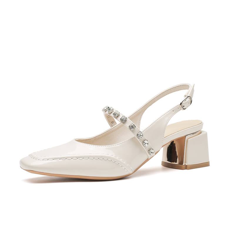 YAFEI XUANYU Chunky Heel High Heels 5CM Women's White