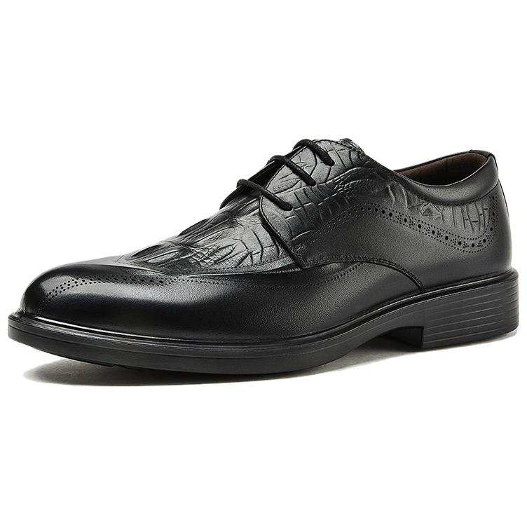 AOKANG Dress Shoes Men's Low Top Black/Brown