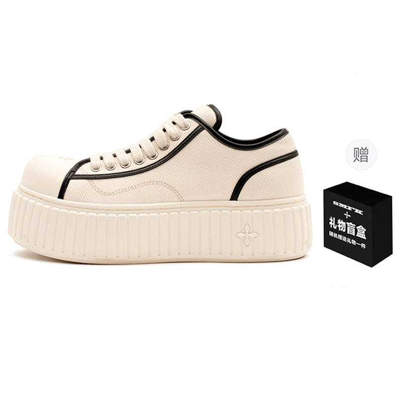 SMFK Low top Skateboard Shoes Women's White Black