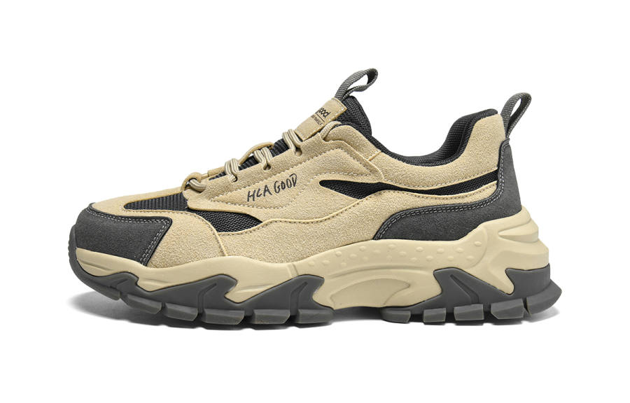 HLA Chunky Sneakers Men's Low Top Khaki/Black Gray
