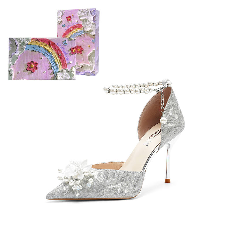 Crelinkxlat Pu High Heels Women's Silver