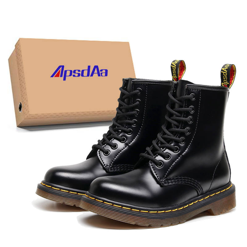 SITULANG ApsdAa X SITULANG Short Combat Boots Unisex Black