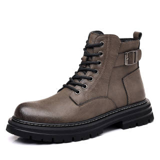 Shanpijiang PU Short Combat Boots Men's