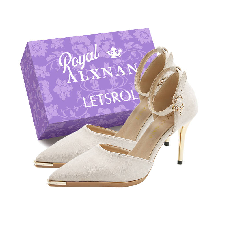 Alxnan Suede Slim Heel High Heels Women's
