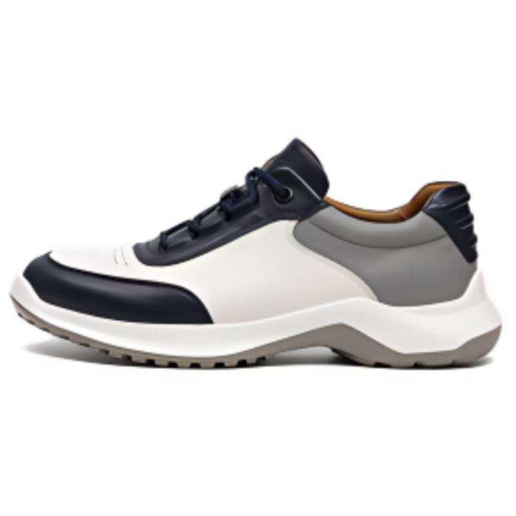 Satchi Cow Leather Comfortable Breathable Height Increasing Low top Casual Shoes Men's Blue Gray White