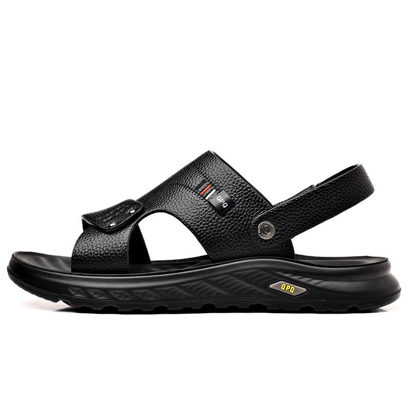 YILICHUANZHANG Top Grain Cow Leather Beach Sandals Men's