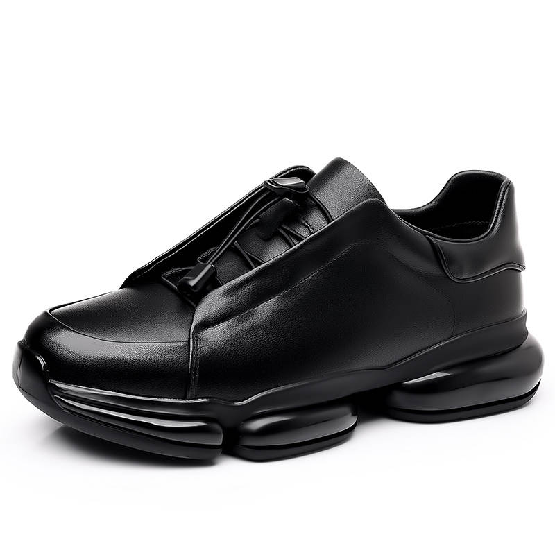 GONGNIULEITING Cow Split Leather Slip Resistant Lightweight Height Increasing