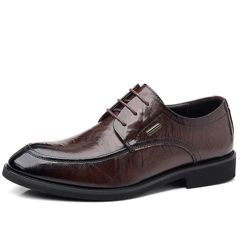CITONGXIANSHENG Cow Split Leather Casual Shoes Men's Brown