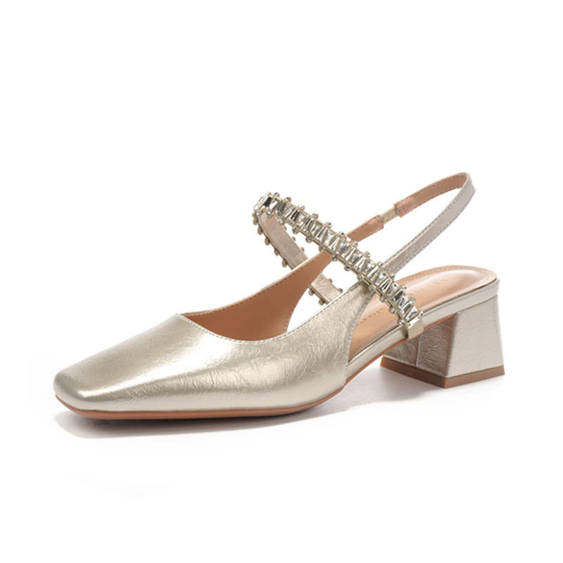 TATAYA Microfiber Leather Chunky Heel High Heels Women's