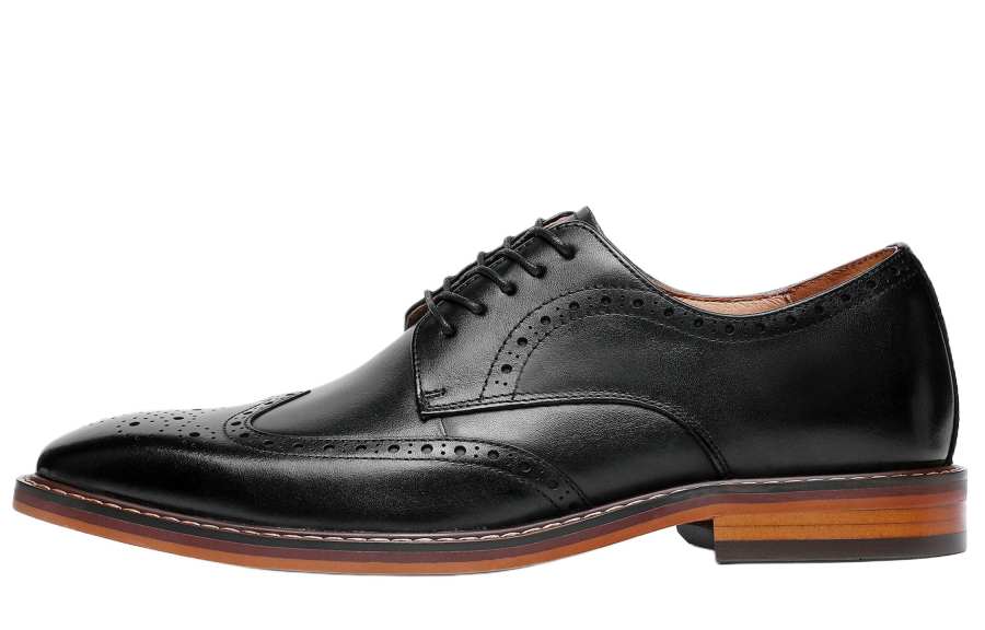 Desai Top Grain Cow Leather Dress Shoes Men's Black