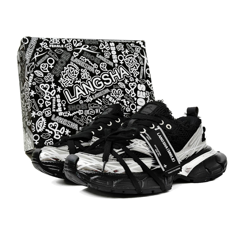 Lanza M.S.R Slip Resistant, Abrasion Resistant, Breathable, Height Increasing Low top Chunky Sneakers Unisex