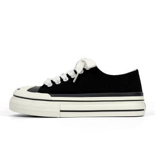 VASIBAEN Low top Canvas Shoes Men's Cool Black