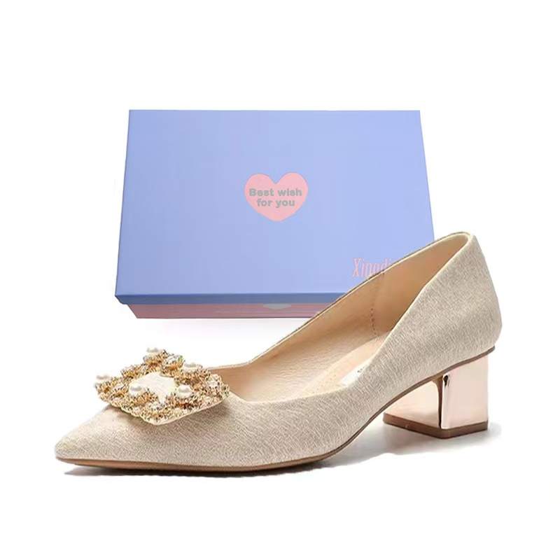 Xingdiman Pu Block Heel High Heels Women's