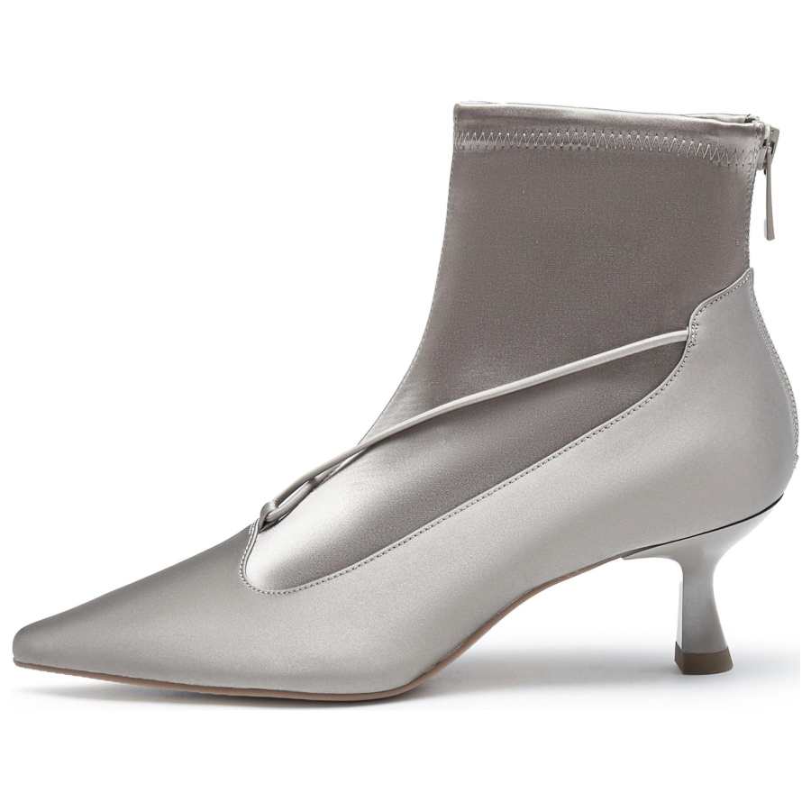 Joypeace Joypeace Cow Leather Ankle Boots High Heel Women's