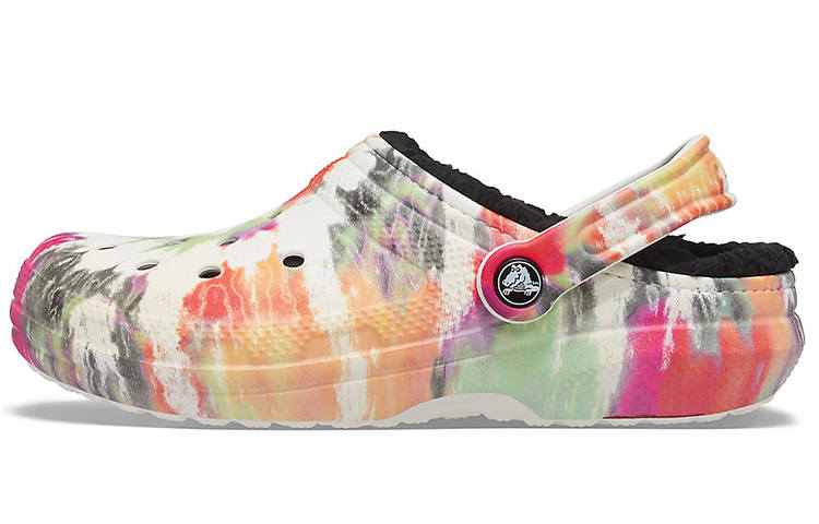 Crocs Crocs Classic Clog Tie Dye Shoe Multi Color Black