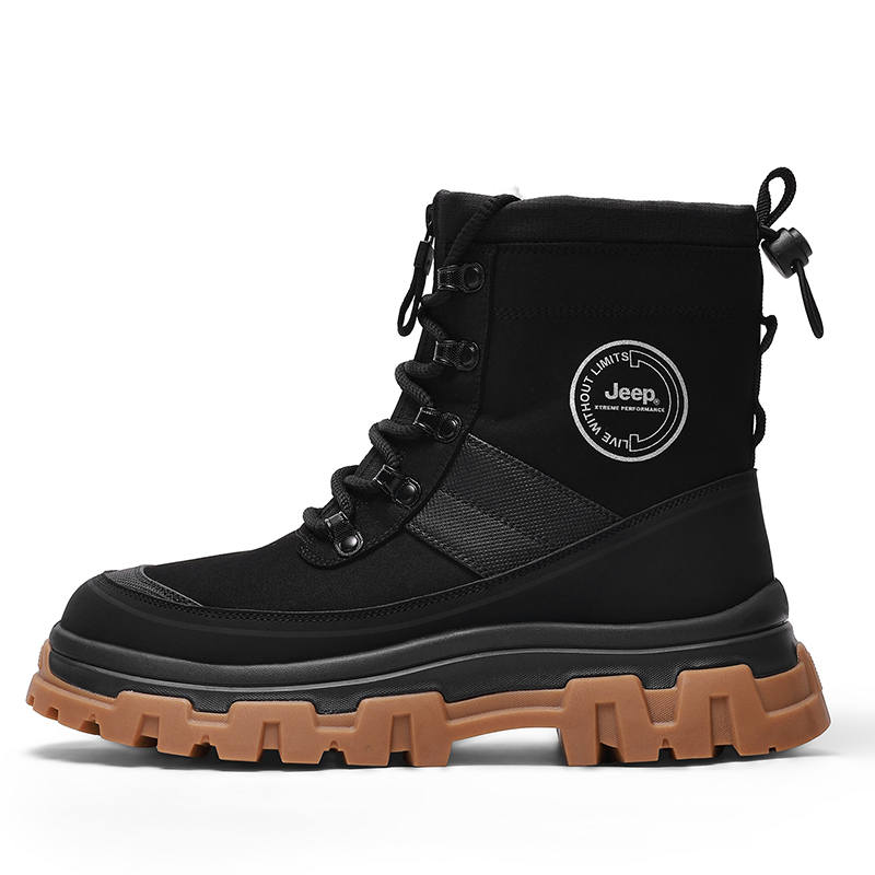 Jeep Thickened And Fleece Lined Fashion Casual Outdoor Microfiber Leather Abrasion Resistant Slip Resistant Coverage