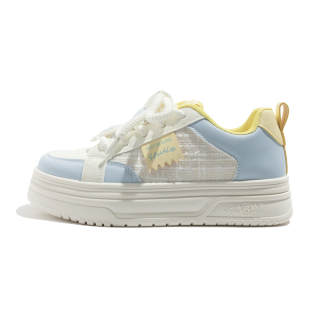 BEIER Wear resistant And Lightweight Low top Skateboard Shoes Women's White Blue
