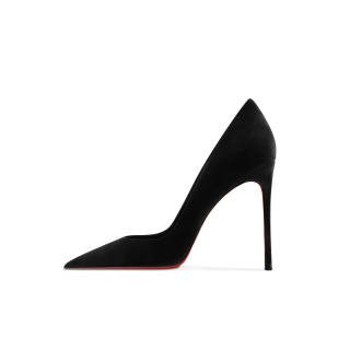 CHUYANG Suede Slim Heel High Heels Women's Black