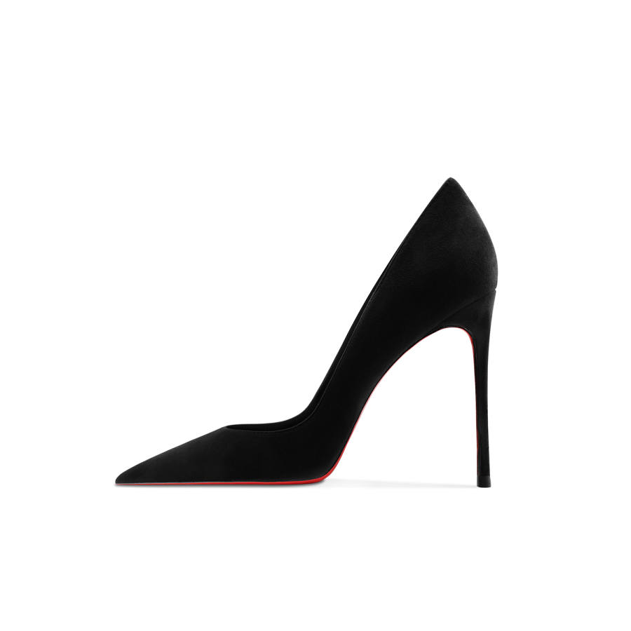 CHUYANG Suede Slim Heel High Heels Women's Black
