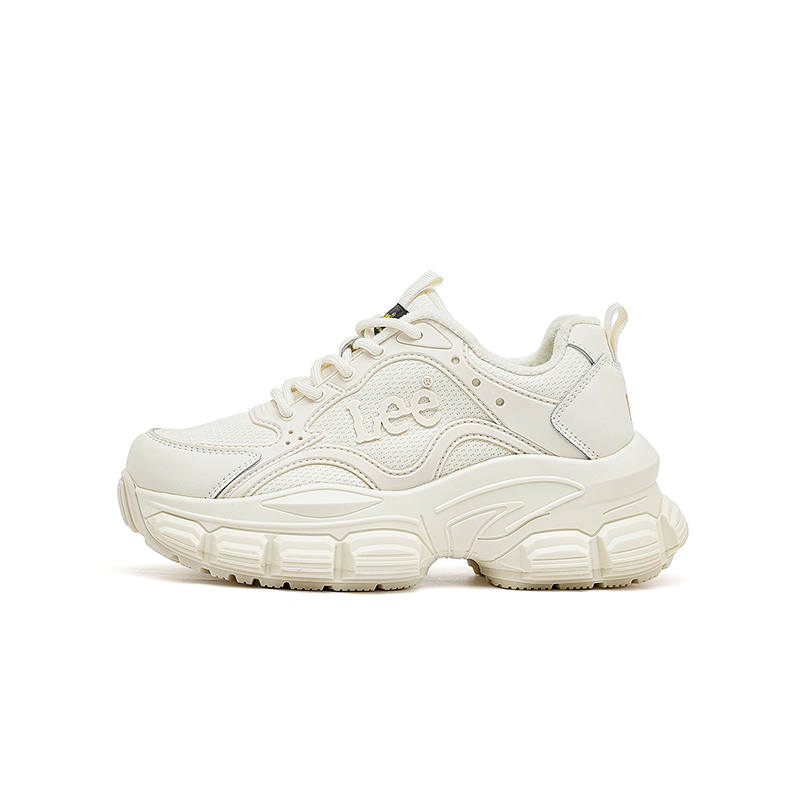 Lee Textile, Split Cow Leather Slip Resistant Abrasion Resistant Low top Chunky Sneakers Women's