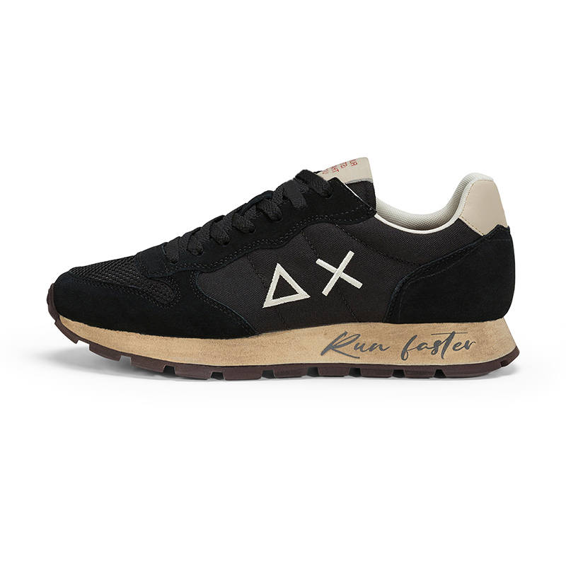 SUN68 Textile, Cow Leather Cushioning Low top Casual Shoes Men's