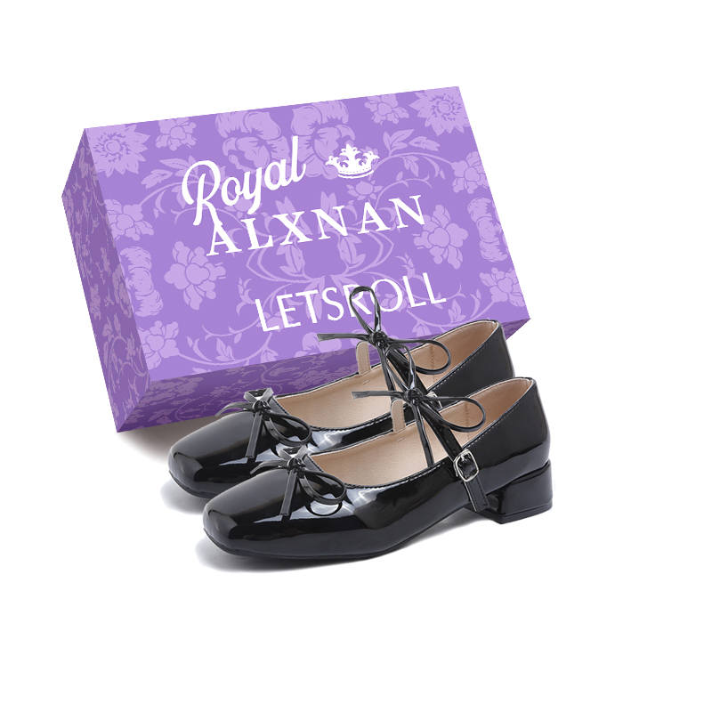 Alxnan Pu Block Heel Mary Jane Shoes Women's