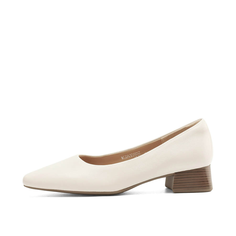 OCCAMAN Sheepskin Chunky Heel High Heels 3.5cm Women's